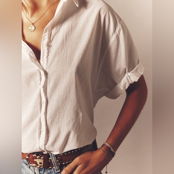 Xirena White Cotton Channing button down Shirt Size small - Picture 6 of 11